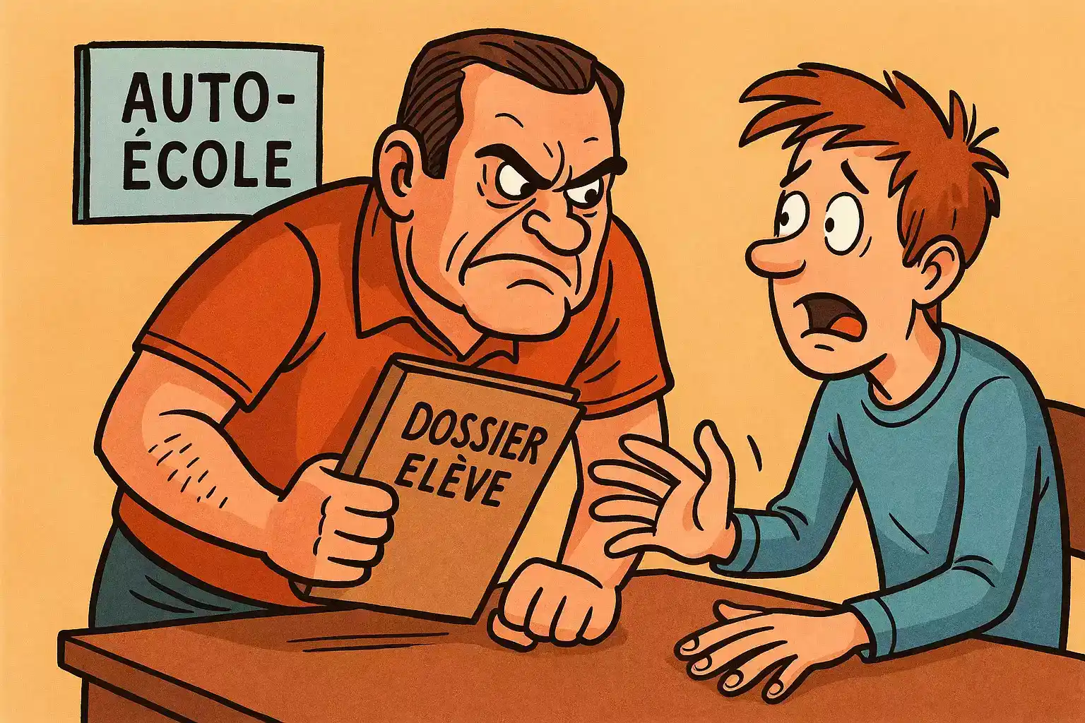 Lettre auto-école dossier non rendu