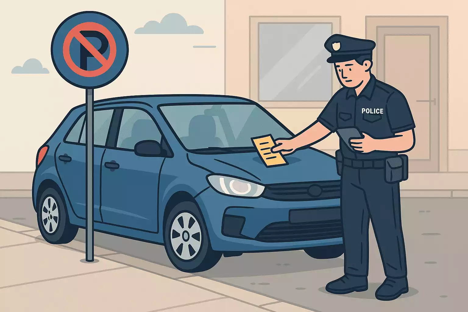 Voiture en infraction de stationnement (forfait post-stationnement)