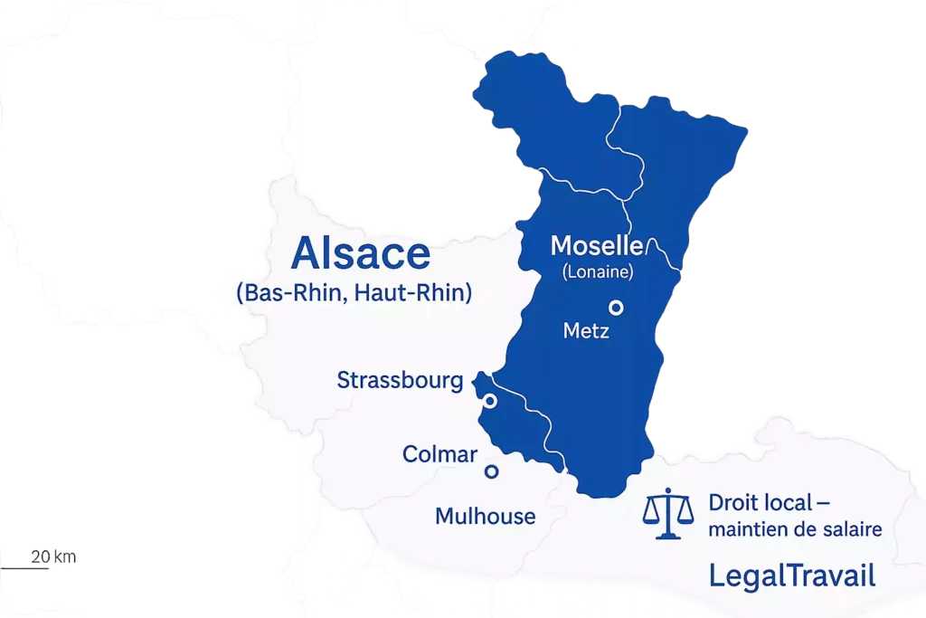 illustration d'une lettre maintien de salaire arrêt maladie alsace moselle proposé par LegalTravail site d'information juridique en ligne